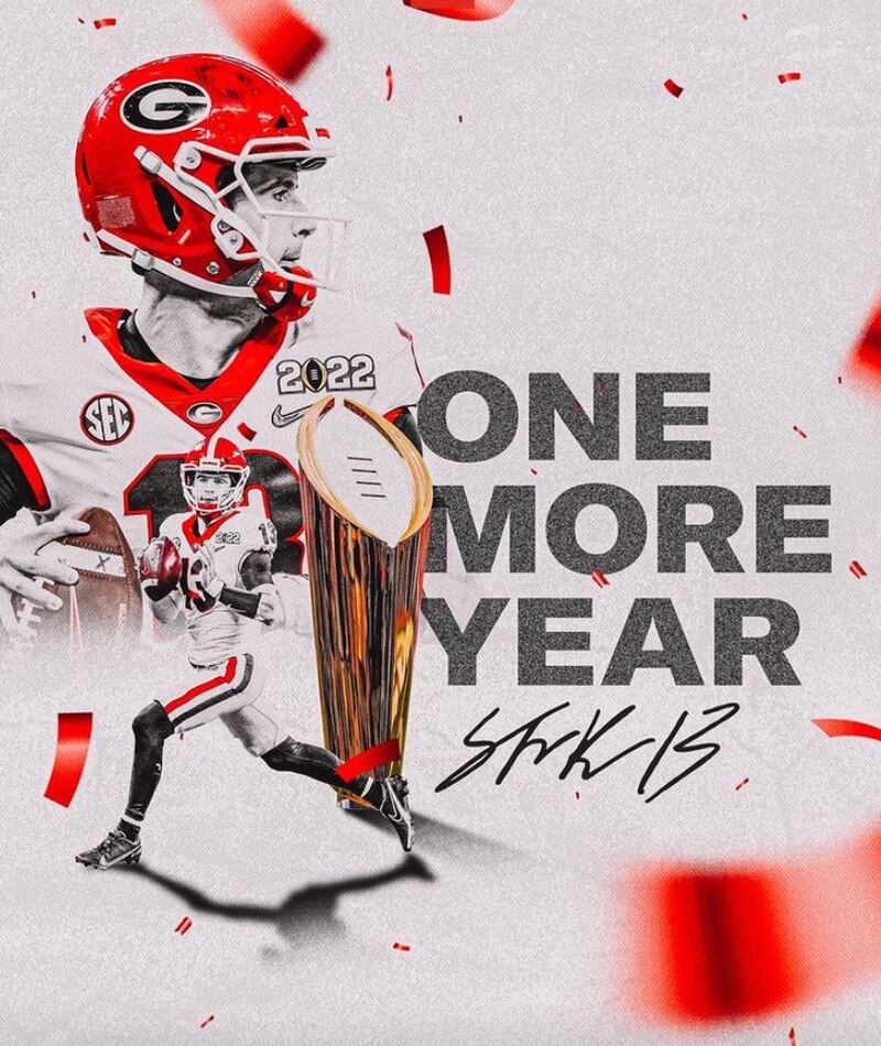 Georgia's Ladd McConkey praises Stetson Bennett after another