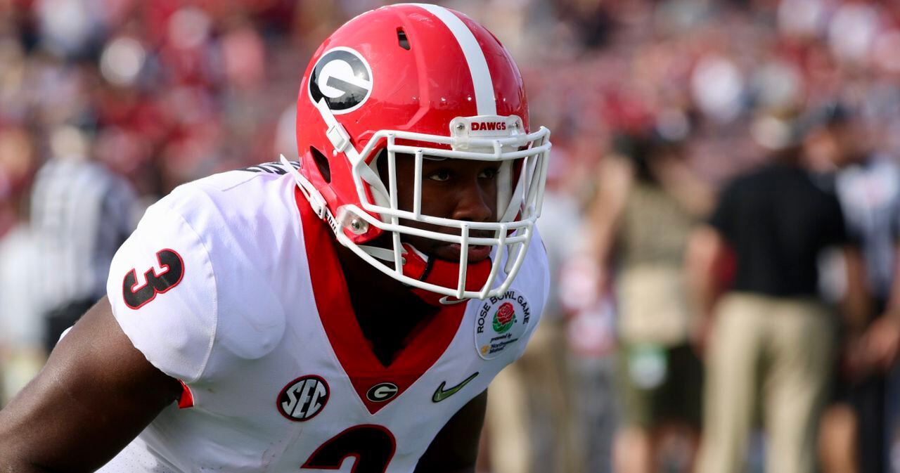 Georgia Bulldogs #3 Roquan Smith White College Football Alumni