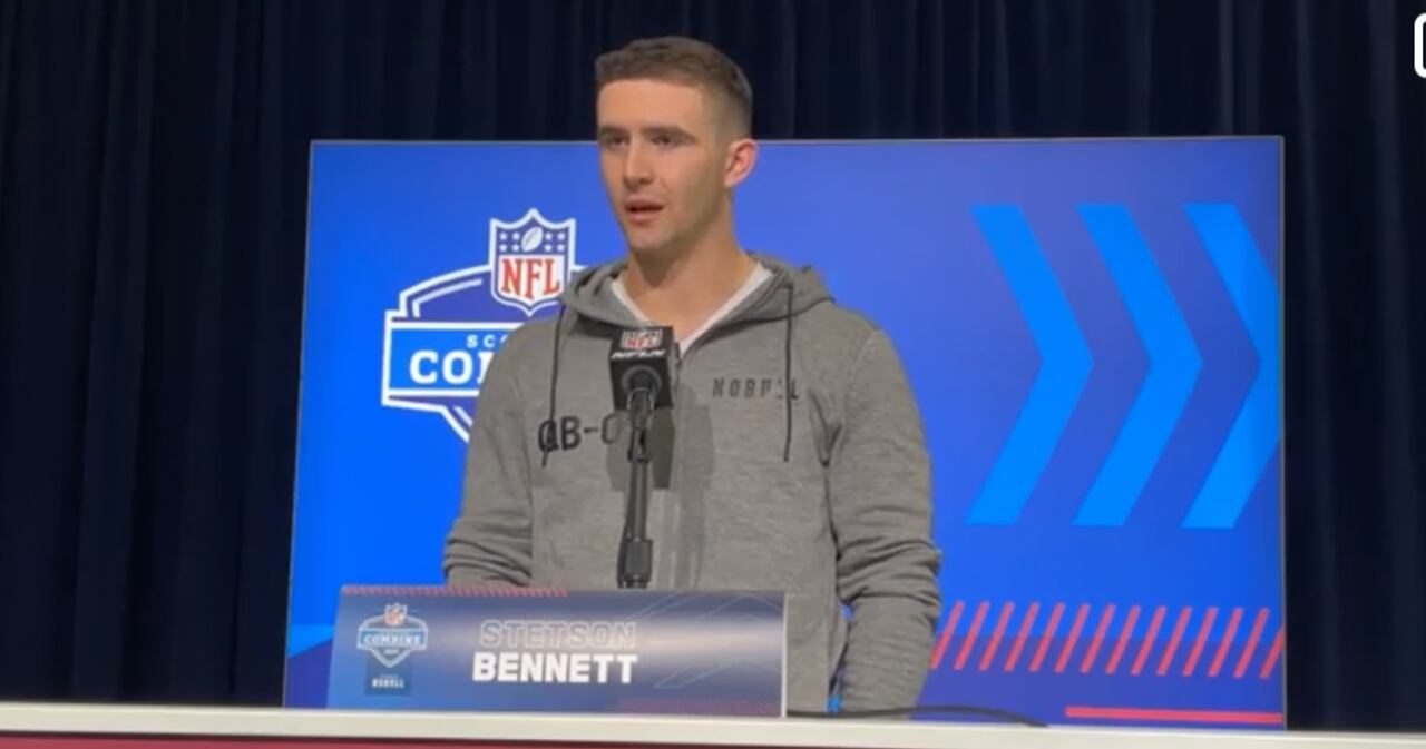 WATCH: Stetson Bennett back on his game at NFL Combine, acknowledges  mistake, looks to future