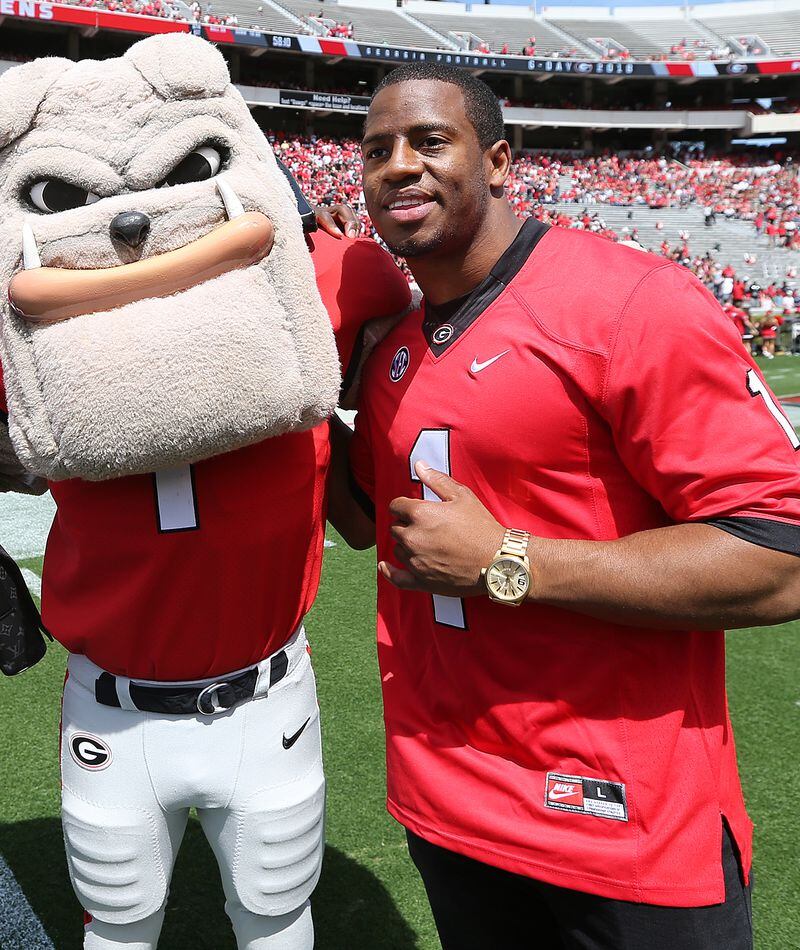 Men's Nike Nick Chubb Red Georgia Bulldogs Alumni Game Jersey