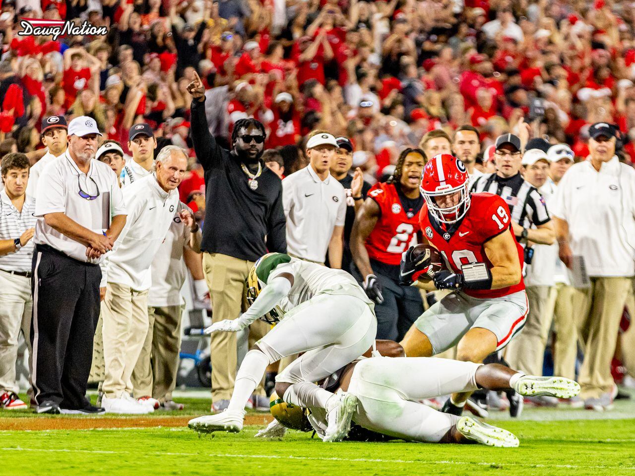 Georgia Football: Brock Bowers 19, Adult T-Shirt / Extra Large - College Football - Sports Fan Gear | BreakingT