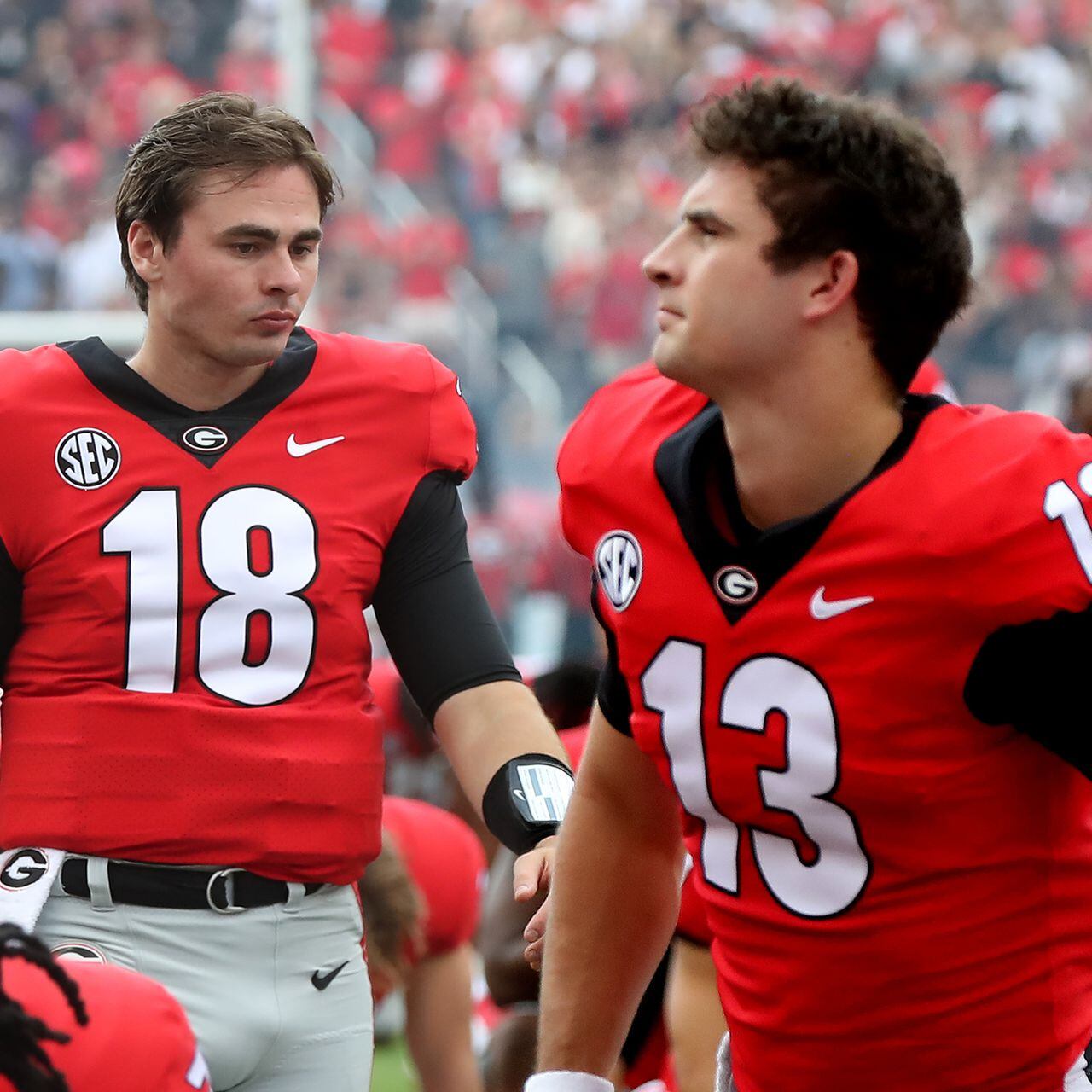 Gradick Sports - #UGA QB Stetson Bennett had his phone number leaked online  Friday night…he received around 600-700 phone calls he said post game. Thus  this celebration after his rushing TD. 