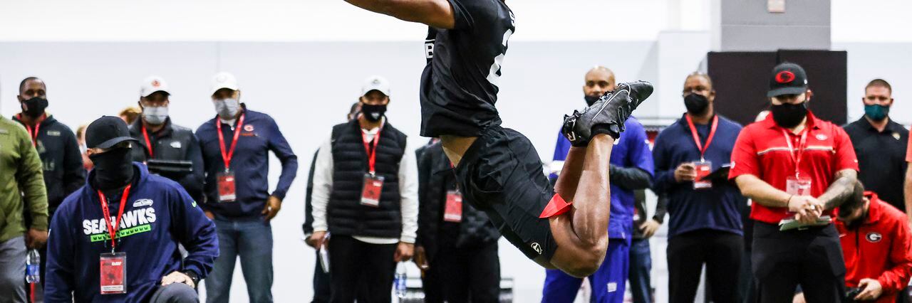 Eric Stokes runs another blazing 40-yard dash at Georgia pro day