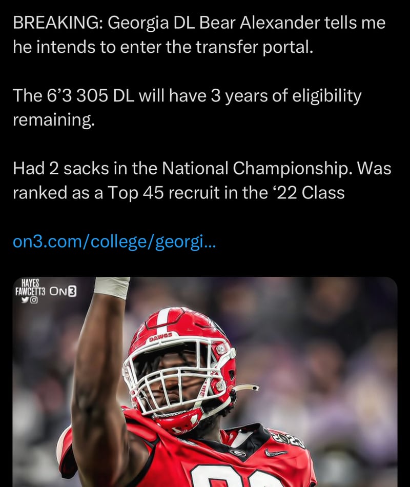 Georgia Bulldogs DL Jalen Carter Announces Decision on NFL Future