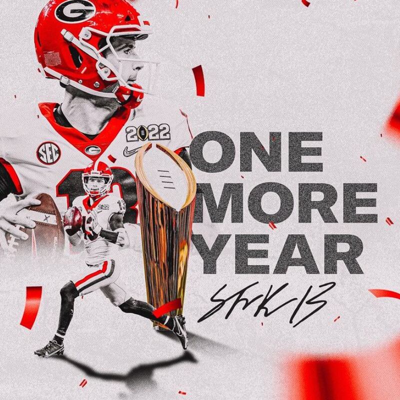 University of Georgia QB Stetson Bennett, 2022 College Football