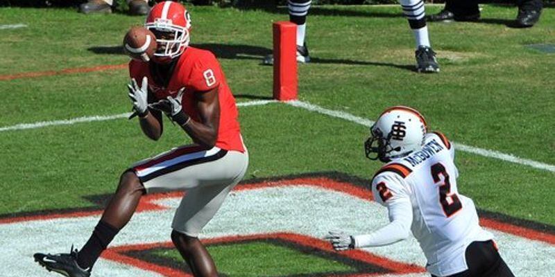 Georgia Bulldogs #8 A.J. Green White College Football 40th