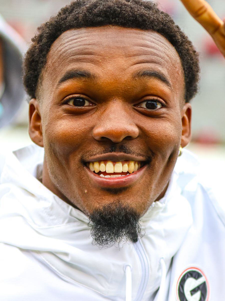 Georgia linebacker Nakobe Dean arrives on the red carpet before the 2022 NFL  Draft on Thursday, April 28, 2022 in Las Vegas. (Joe Buglewicz/AP Images  for NFL Stock Photo - Alamy