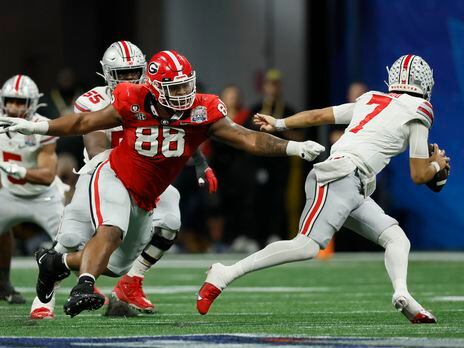 Georgia preseason All-American candidate Jalen Carter catches Kirby Smart's  eye in G-Day