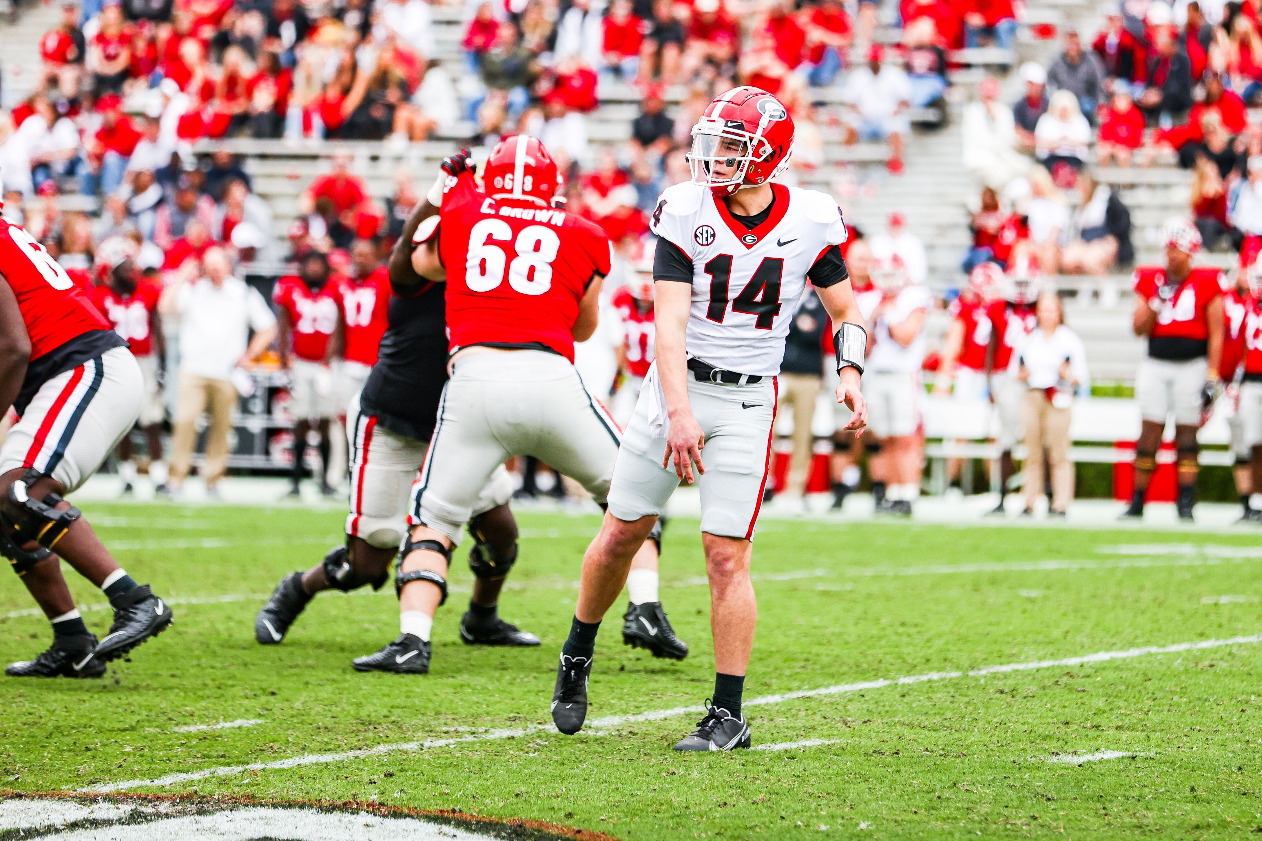 Georgia football practice observations on a rare Sunday viewing time