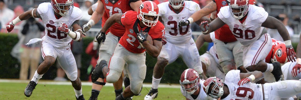 UGA notebook: Nick Chubb 100 yards away from passing Herschel Walker