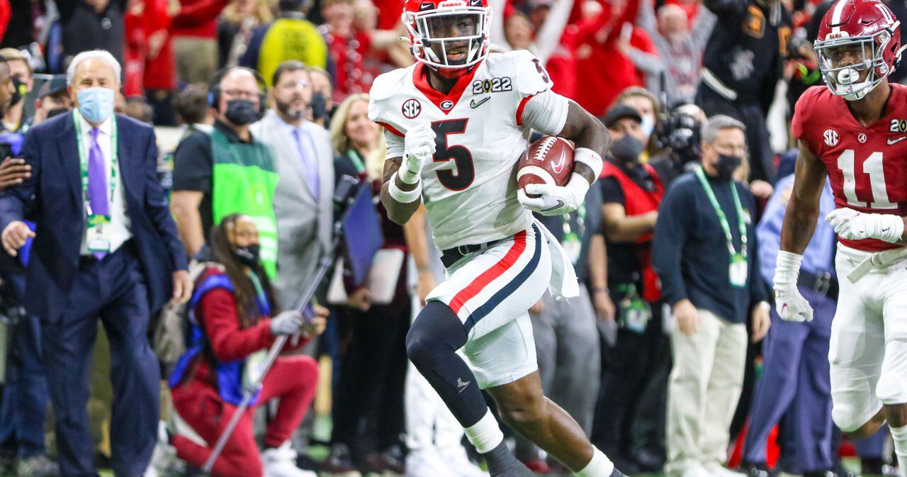 WATCH: Kelee Ringo comes up with pick-six of Bryce Young to seal title for  Georgia