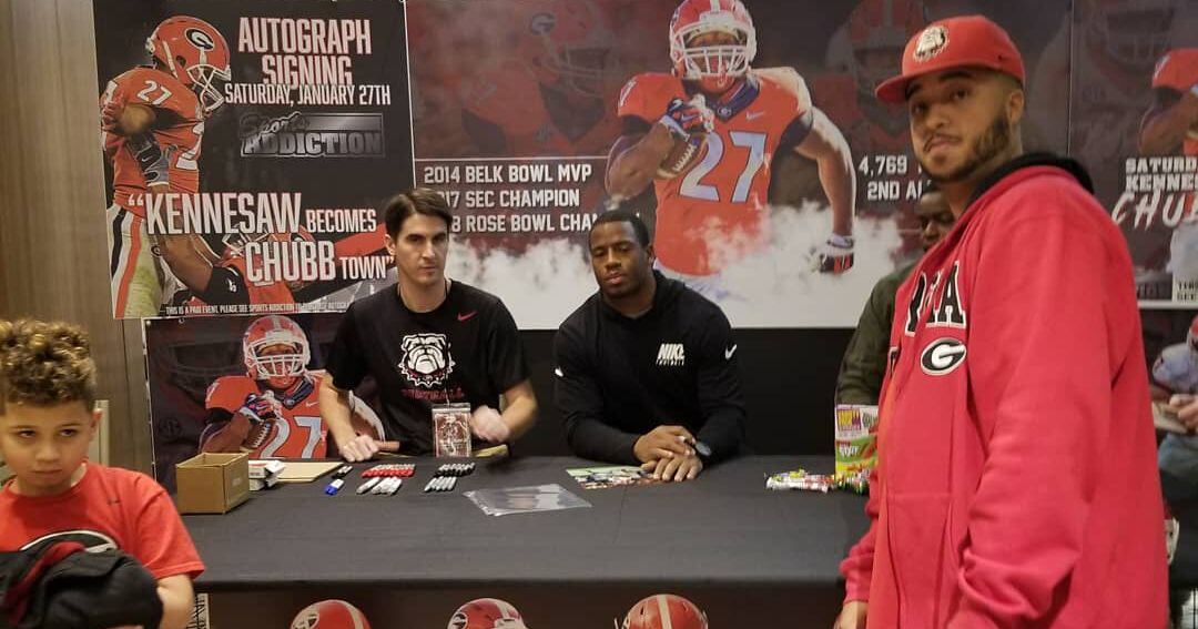 Alumni Hall Dawgs, Georgia Nike Nick Chubb # 27 Game Jersey Alumni Hall