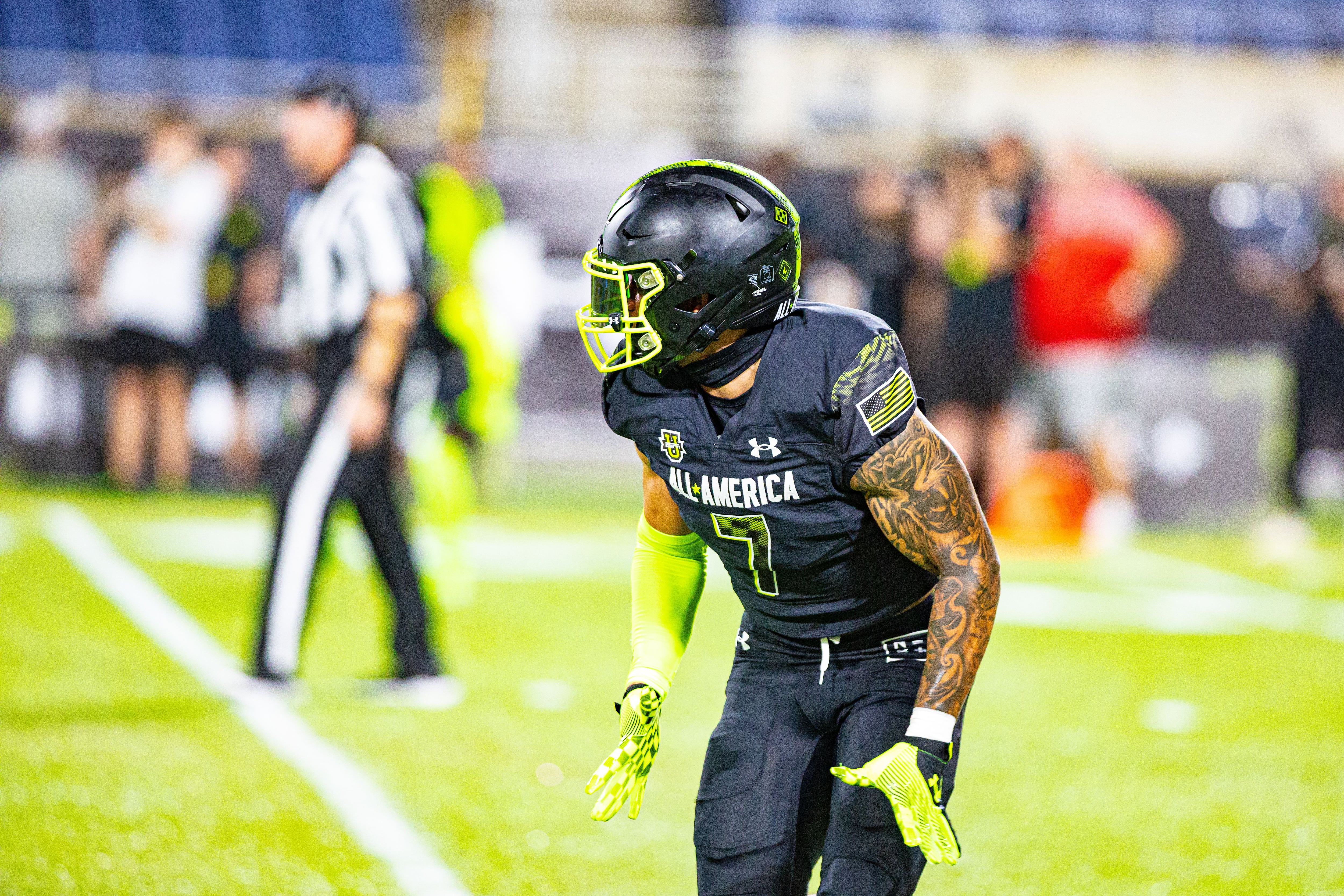 Brandon Smith Representing Riddell With New Prototype Helmet