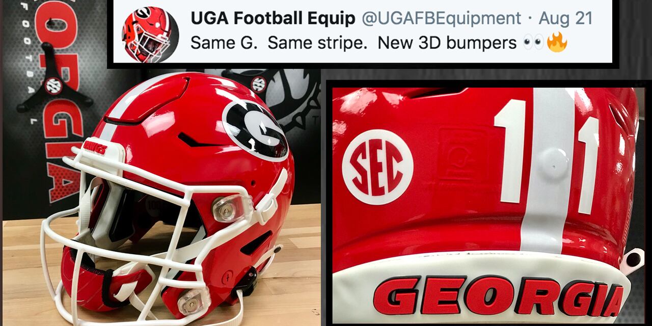 Small change to UGA's football helmet