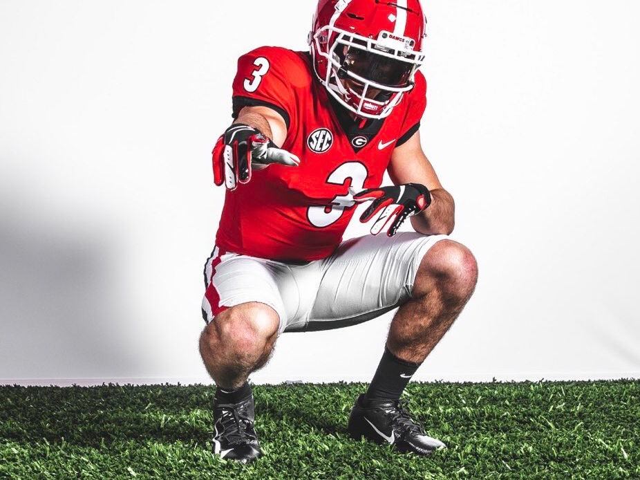 Brock Bowers Georgia Bulldogs Football White Uniform Student Athlete B FOCO