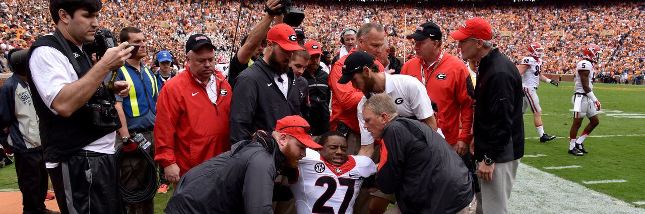 Shockwaves through Georgia locker room after Nick Chubb's injury