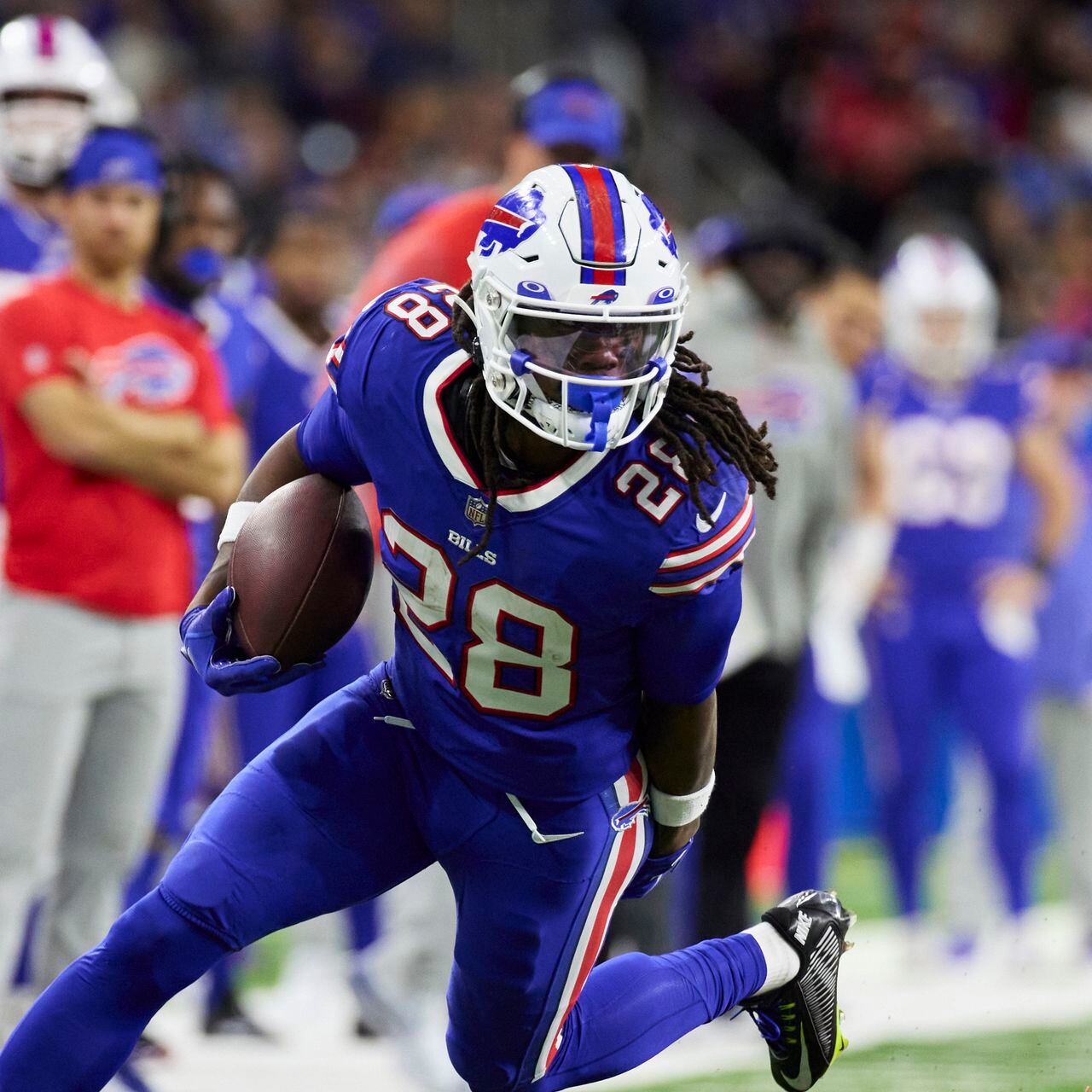 CHICAGO, IL - AUGUST 26: Buffalo Bills running back James Cook (4