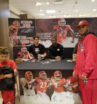 Alumni Hall Dawgs, Georgia Nike Nick Chubb # 27 Game Jersey Alumni Hall