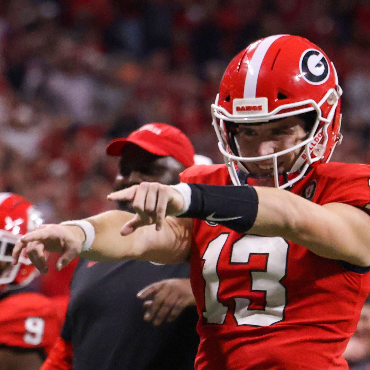 Georgia's Ladd McConkey praises Stetson Bennett after another