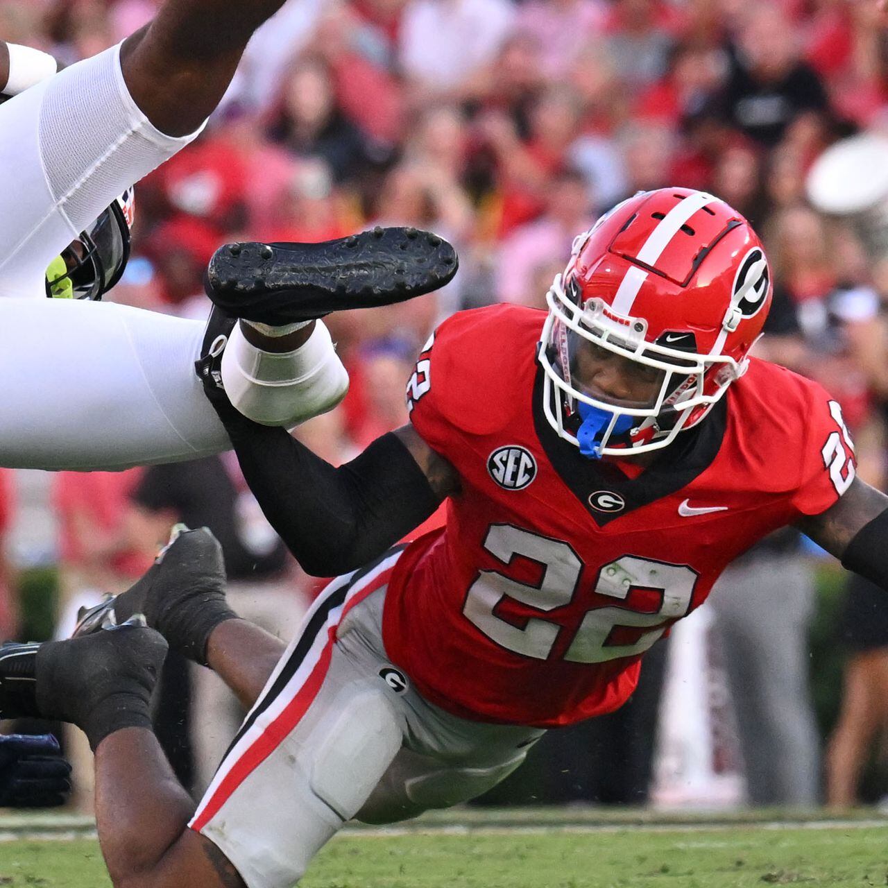 Georgia Bulldogs defensive back Javon Bullard (22) after winning